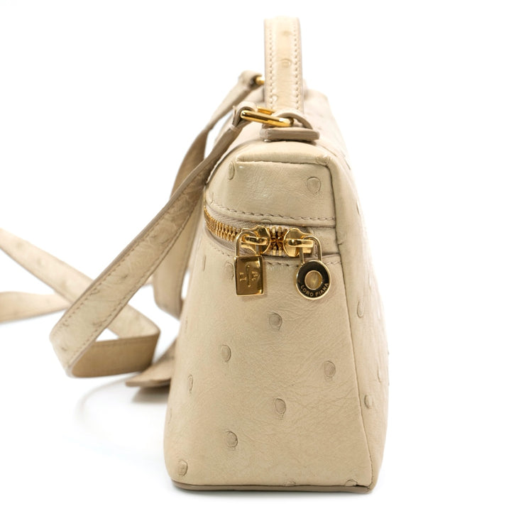 Loro Piana Extra Pocket L19 Orix/Sun Gold (D0QB) Ostrich Leather with Gold Hardware