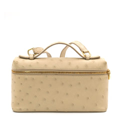 Loro Piana Extra Pocket L19 Orix/Sun Gold (D0QB) Ostrich Leather with Gold Hardware