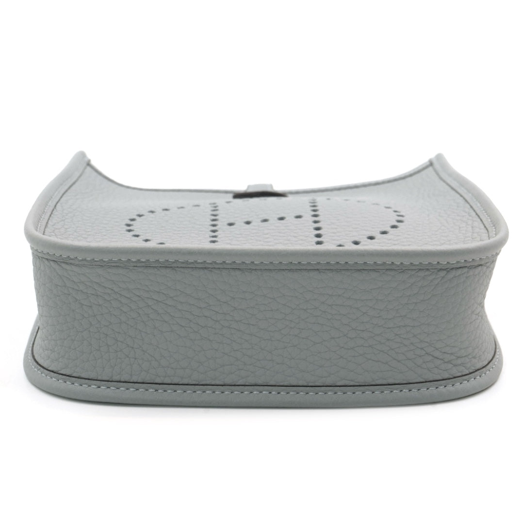 Hermès Evelyne 16 TPM Gris Pantin Clemence Leather with Palladium Hardware