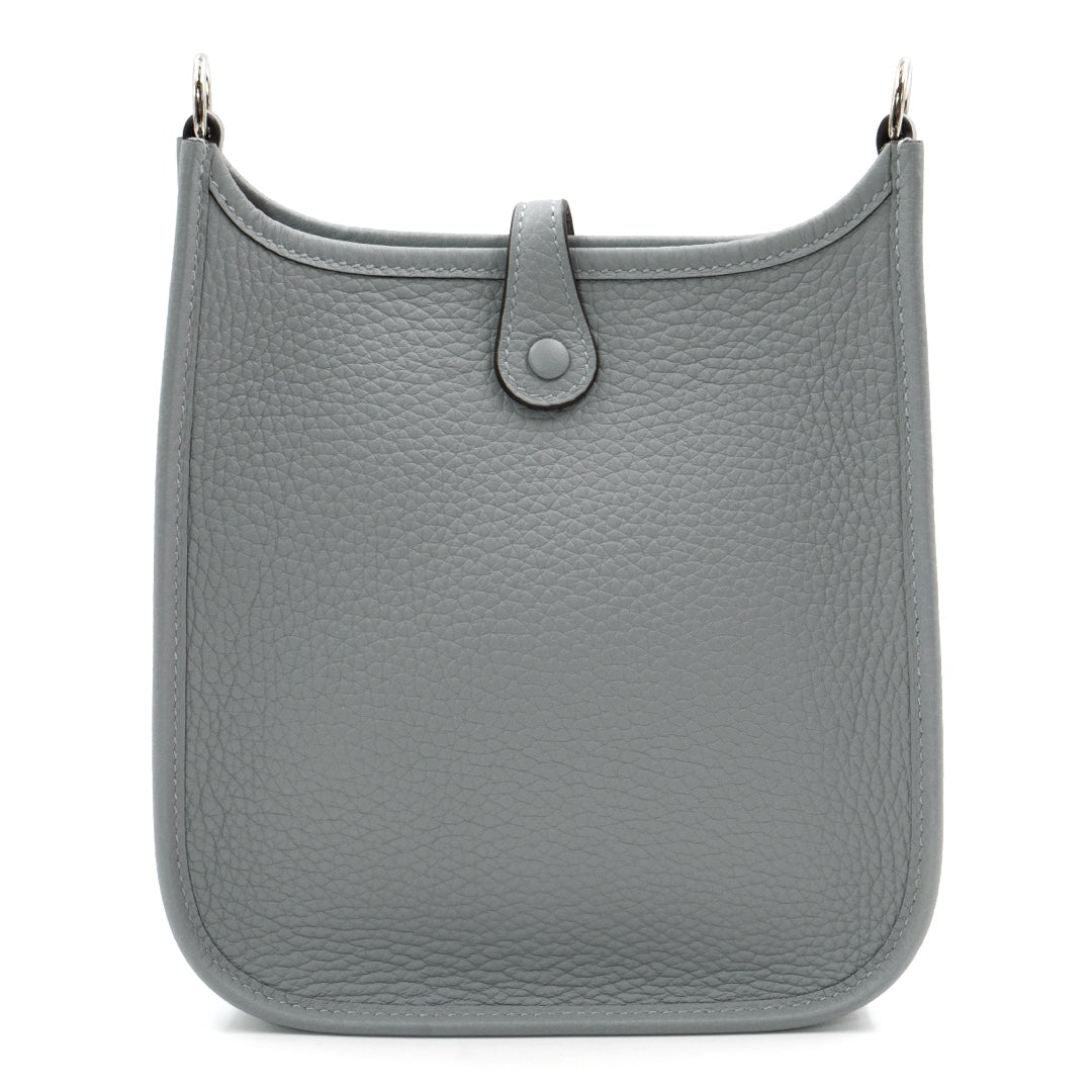 Hermès Evelyne 16 TPM Gris Pantin Clemence Leather with Palladium Hardware