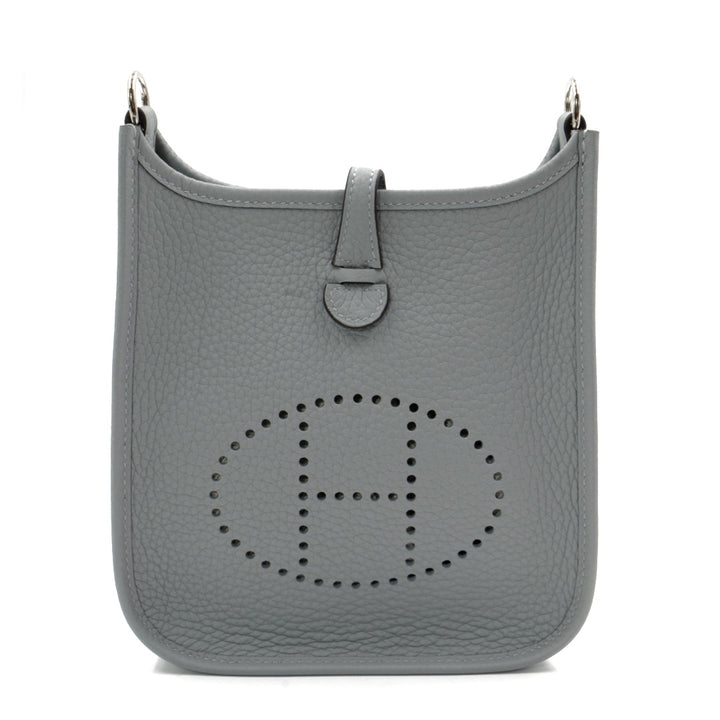 Hermès Evelyne 16 TPM Gris Pantin Clemence Leather with Palladium Hardware
