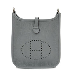 Hermès Evelyne 16 TPM Gris Pantin Clemence Leather with Palladium Hardware