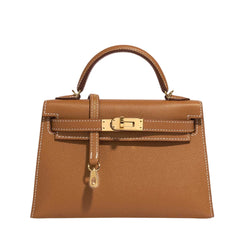 Hermès Mini Kelly Gold Epsom Leather Bag with Gold Hardware