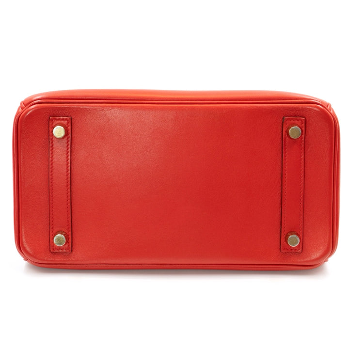Hermès Birkin 25 Swift Leather Bag in Red with Gold Hardware