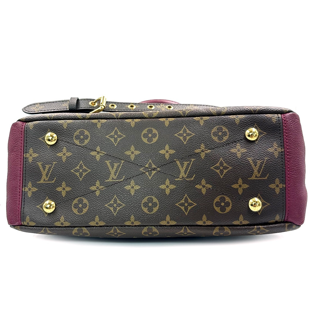 Louis Vuitton Monogram Pallas Raisin Tote Bag in Canvas and Burgundy Leather - Gemaee  UAE