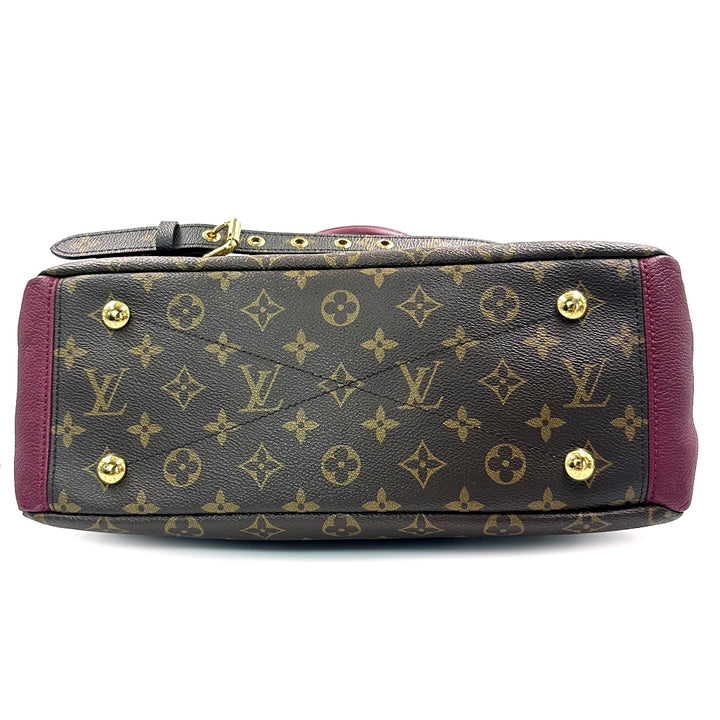 Louis Vuitton Monogram Pallas Raisin Tote Bag in Canvas and Burgundy Leather - Gemaee  UAE