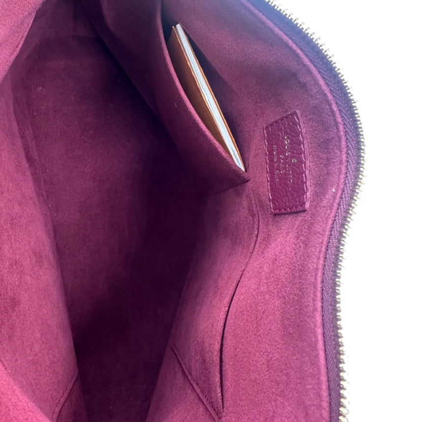 Louis Vuitton Monogram Pallas Raisin Tote Bag in Canvas and Burgundy Leather - Gemaee  UAE