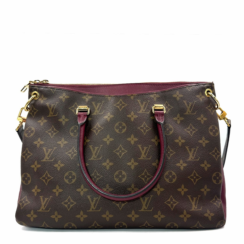 Louis Vuitton Monogram Pallas Raisin Tote Bag in Canvas and Burgundy Leather - Gemaee  UAE