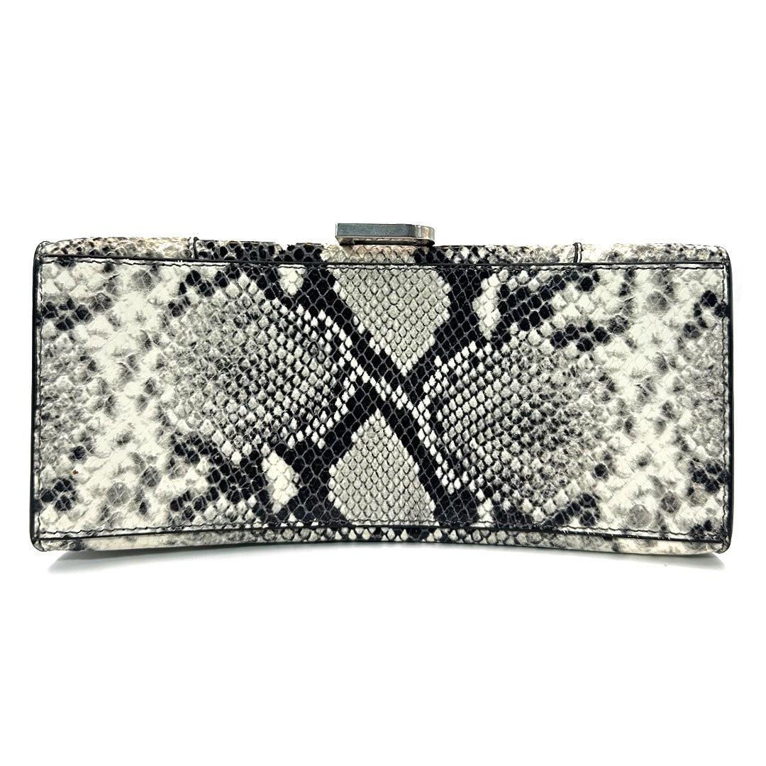 Balenciaga Hourglass Small Handbag Python Printed Black White - Gemaee  UAE