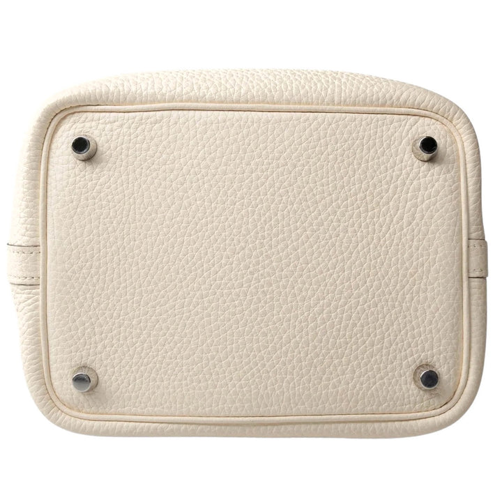 Hermès Picotin Lock 18 Clemence Leather Bag in Nata with Palladium Hardware
