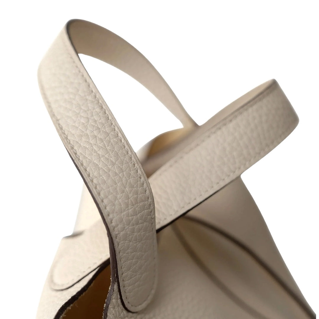 Hermès Picotin Lock 18 Clemence Leather Bag in Nata with Palladium Hardware