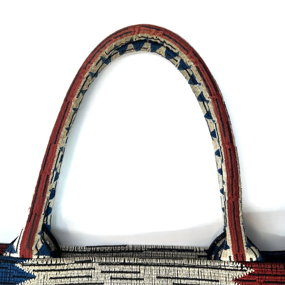 Dior Large French Flag Book Tote Bag in Blue and Red Canvas - Gemaee  UAE