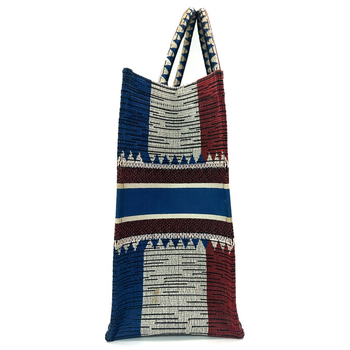 Dior Large French Flag Book Tote Bag in Blue and Red Canvas - Gemaee  UAE