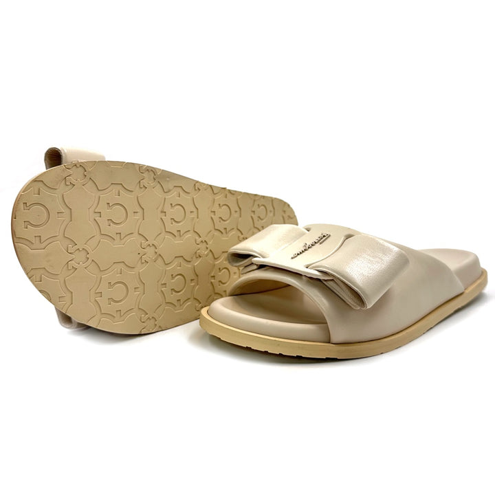 Salvatore Ferragamo Virgil Leather Slide Sandals for Women