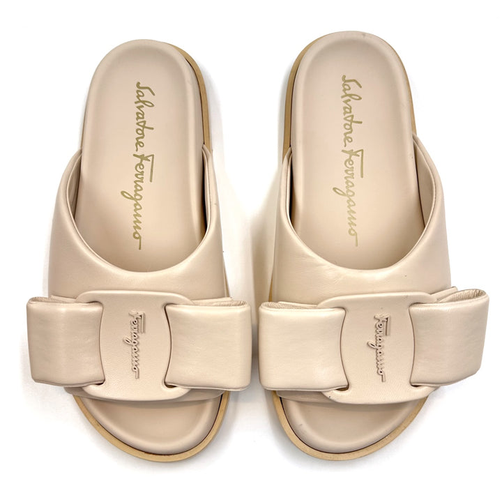 Salvatore Ferragamo Virgil Leather Slide Sandals for Women