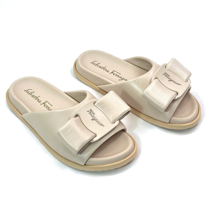 Salvatore Ferragamo Virgil Leather Slide Sandals for Women