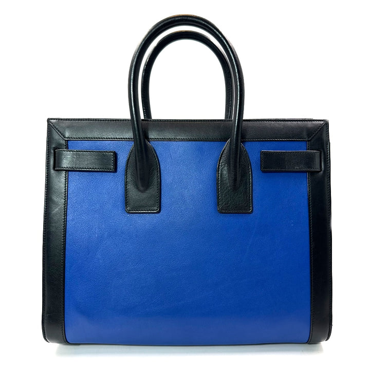 Saint Laurent Small Sac de Jour Tote in Blue/Black Leather - Gemaee  UAE