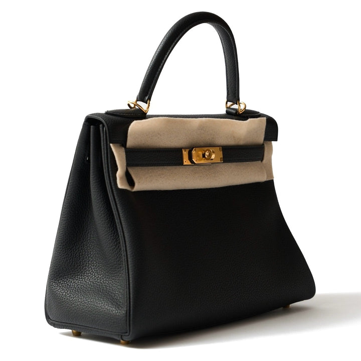 Hermès Kelly II Retourne 28 Noir Togo Leather Bag with Gold Hardware - Gemaee  UAE