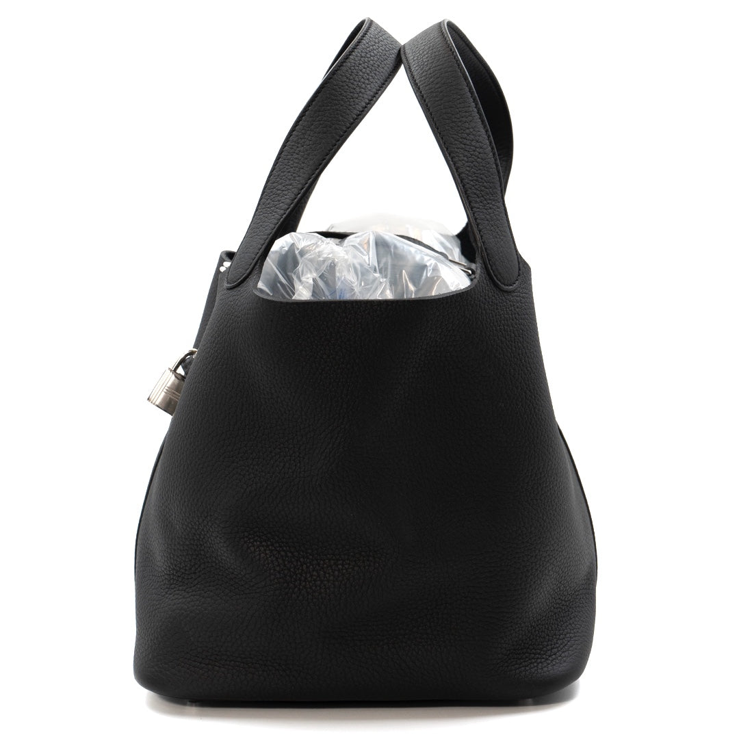 Hermès Picotin Lock 22 Bag in Taurillon Clemence Leather  Noir (Black)