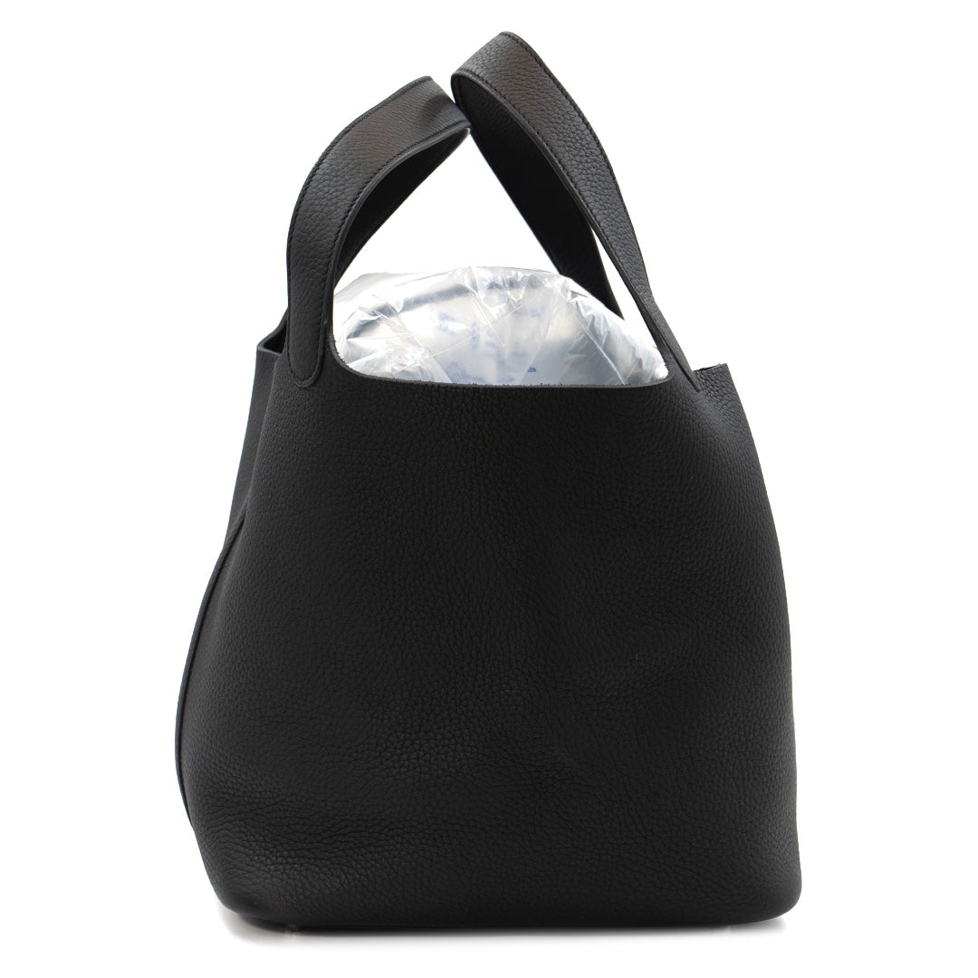 Hermès Picotin Lock 22 Bag in Taurillon Clemence Leather  Noir (Black)