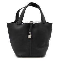 Hermès Picotin Lock 22 Bag in Taurillon Clemence Leather  Noir (Black)