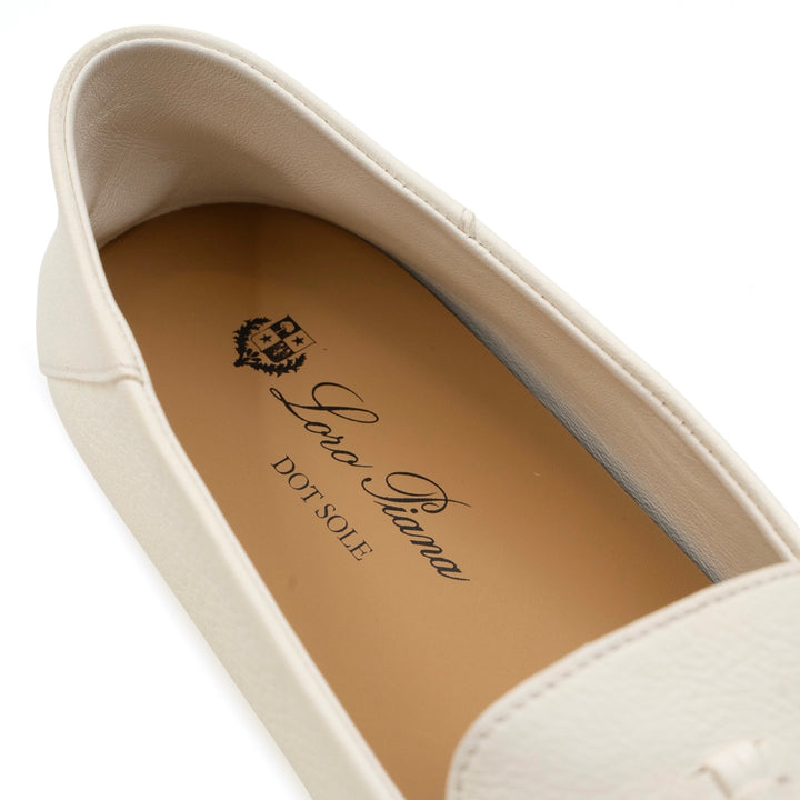Loro Piana Dot Sole Walk Loafer in White Deerskin
