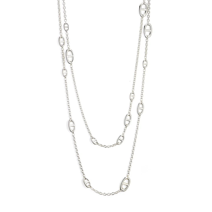 Hermès Farandole Sautoir 160cm Sterling Silver Necklace