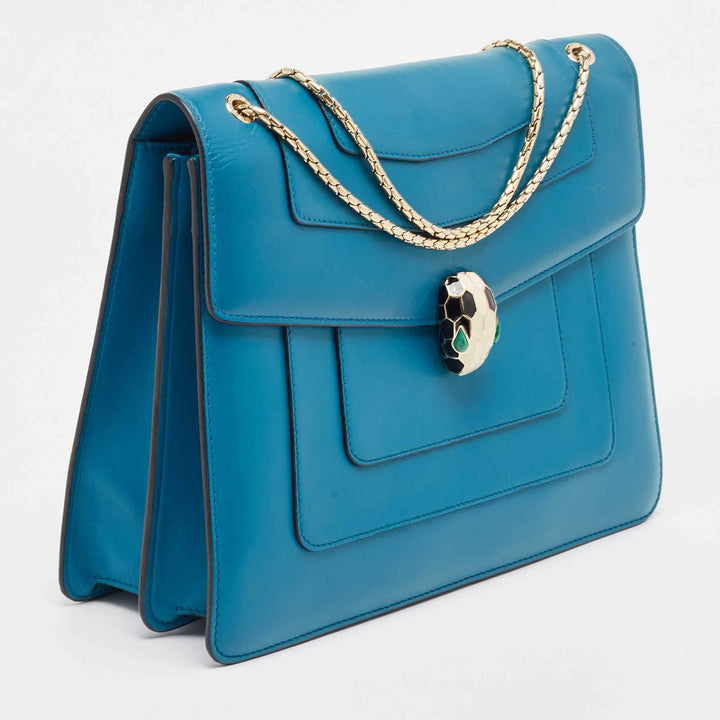 Bulgari Serpenti Forever Leather Shoulder Bag