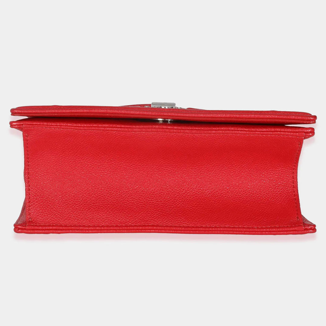 Dior Medium Red Leather Diorama Shoulder Bag
