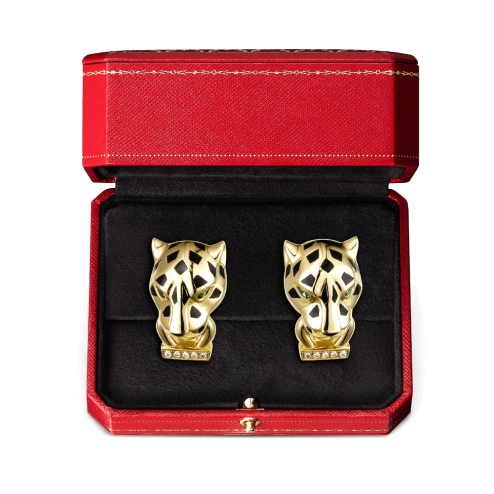 Cartier Panthère de Cartier 18K Yellow Gold & Diamond Earrings - Gemaee  UAE