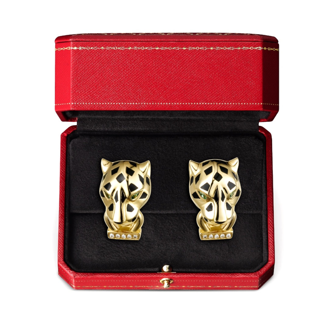 Cartier Panthère de Cartier 18K Yellow Gold & Diamond Earrings - Gemaee  UAE