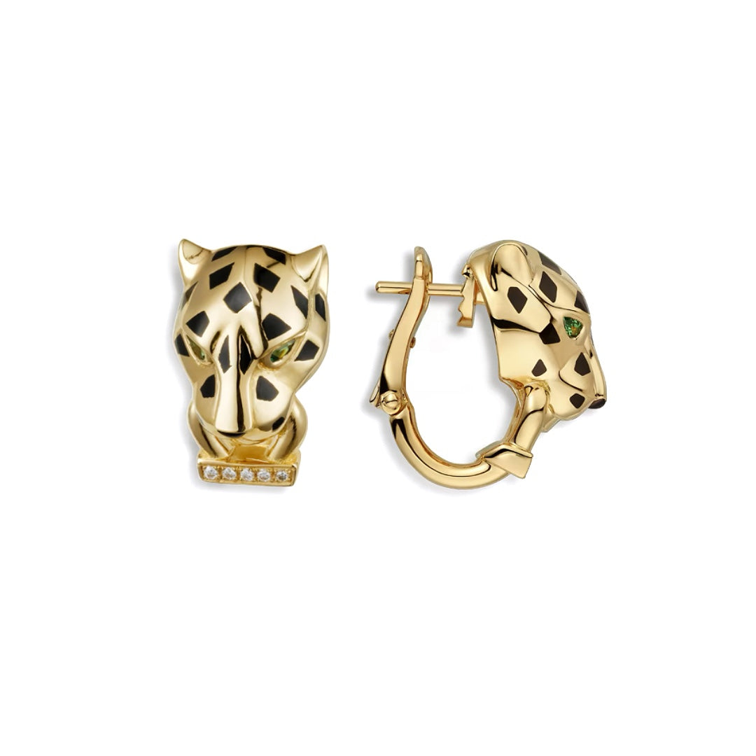 Cartier Panthère de Cartier 18K Yellow Gold & Diamond Earrings - Gemaee  UAE