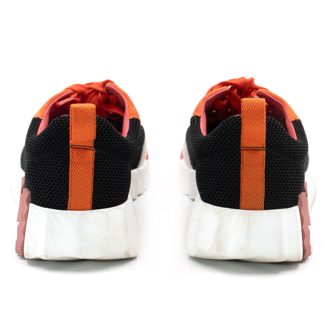 Hermès Bouncing Sneaker in Black Mesh and Suede Goatskin