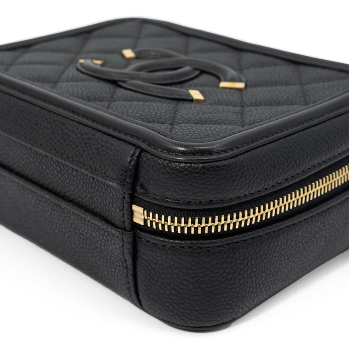 Chanel CC Filigree Vanity Shoulder Bag (Grained Calfskin) mini size