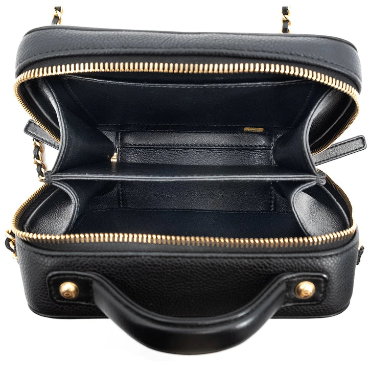 Chanel CC Filigree Vanity Shoulder Bag (Grained Calfskin) mini size