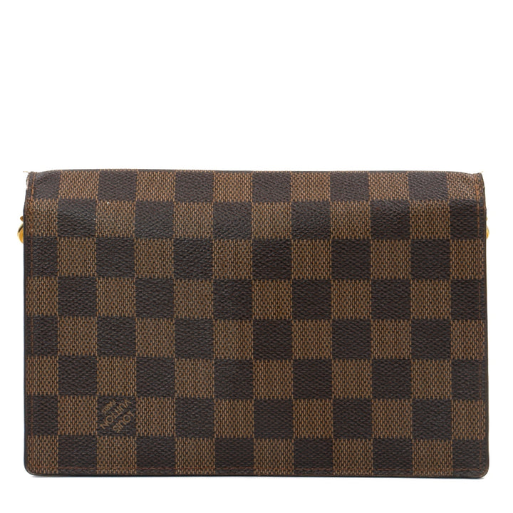 Louis Vuitton Damier Ebene Vavin Chain Wallet in Coated Canvas