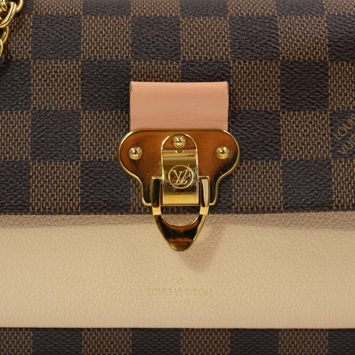 Louis Vuitton Damier Ebene Vavin Chain Wallet in Coated Canvas