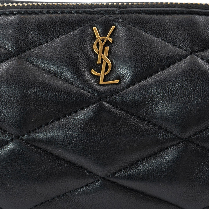 Saint Laurent Sade Mini Tube Bag in Black Lambskin