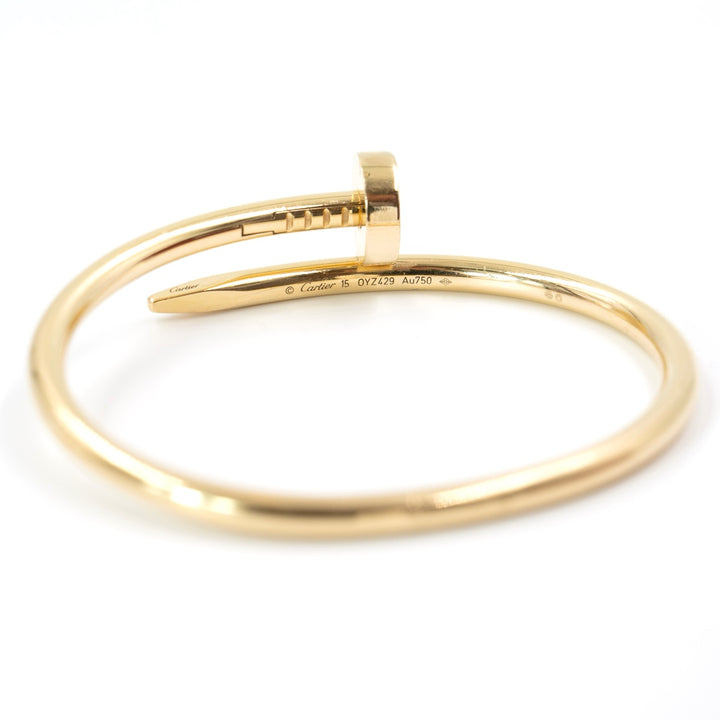 Cartier Juste un Clou Bracelet Classic Model Size 15 in 18K Yellow Gold
