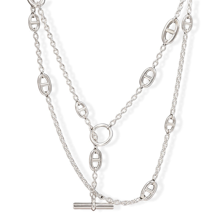 Hermès Farandole Sautoir 160cm Sterling Silver Necklace
