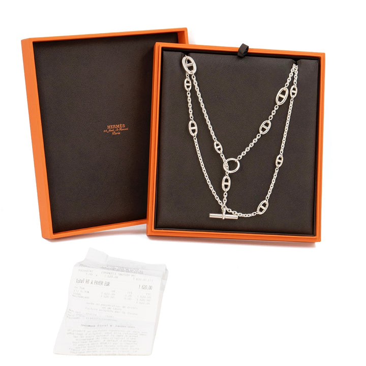 Hermès Farandole Sautoir 160cm Sterling Silver Necklace
