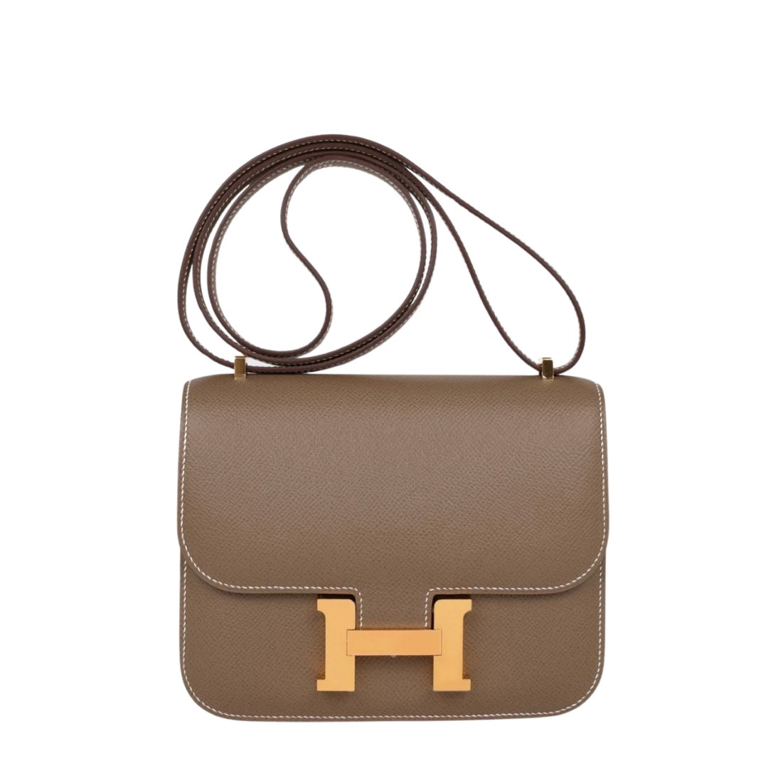 Hermès Constance 18 in Etoupe Epsom Leather with Gold Hardware - Gemaee  UAE