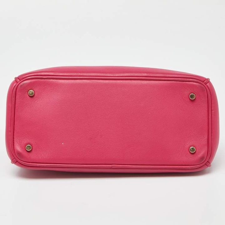 Dior Diorissimo Medium Tote Bag in Fuchsia Leather with Gold-Tone Hardware
