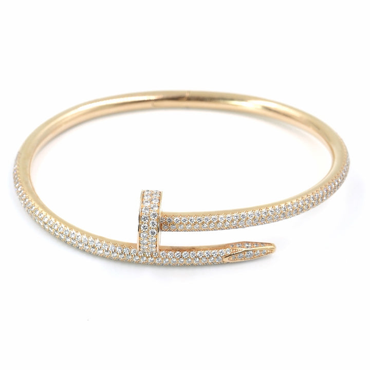 Cartier Juste un Clou Bracelet Classic Model in 18K Rose Gold with Diamonds - Gemaee  UAE
