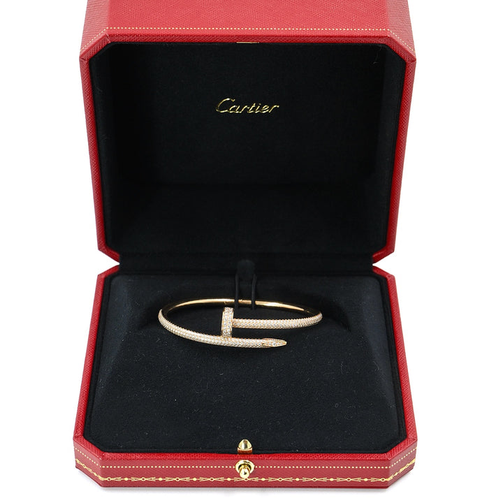 Cartier Juste un Clou Bracelet Classic Model in 18K Rose Gold with Diamonds - Gemaee  UAE