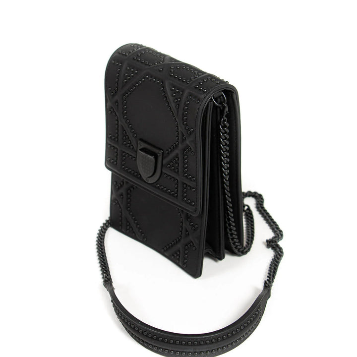 Dior Diorama Black Studded Leather Shoulder Crossbody Bag