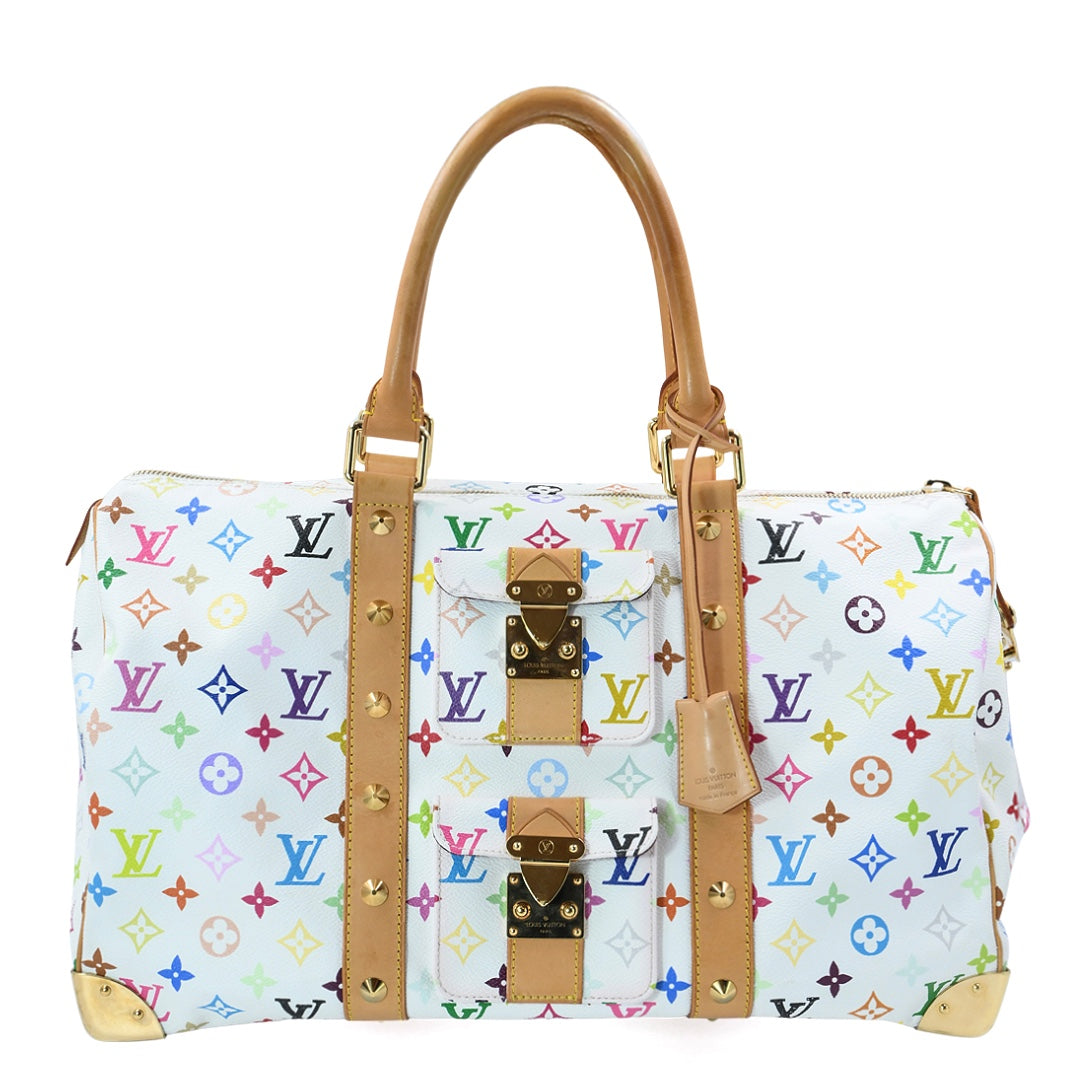 Louis Vuitton LV x Timberland Keepall Bandoulière 45 in Monogram Canvas with Leather Trim and Gold Tone Hardware