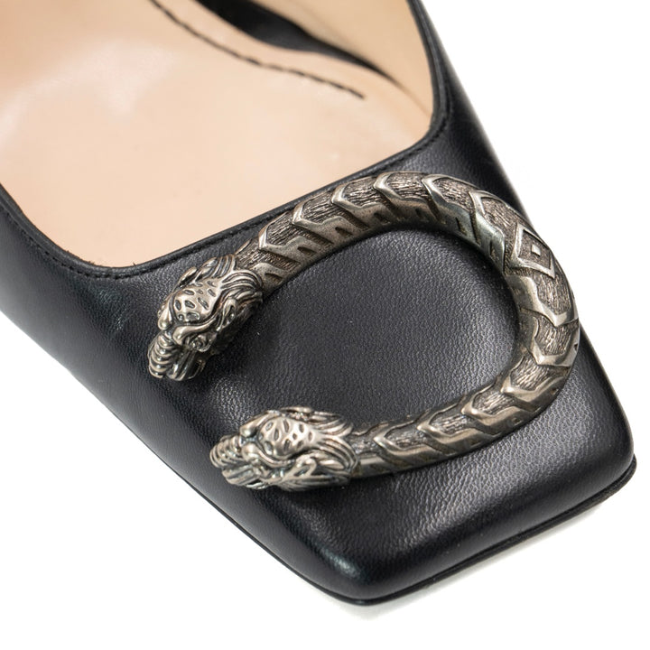 Gucci Black Leather Dionysus Pumps