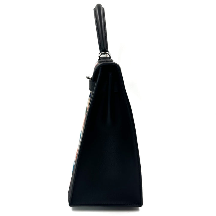 Hermès Kelly Sellier 32 Toile de Camp Cavalcadour PHW, limited edition Bag