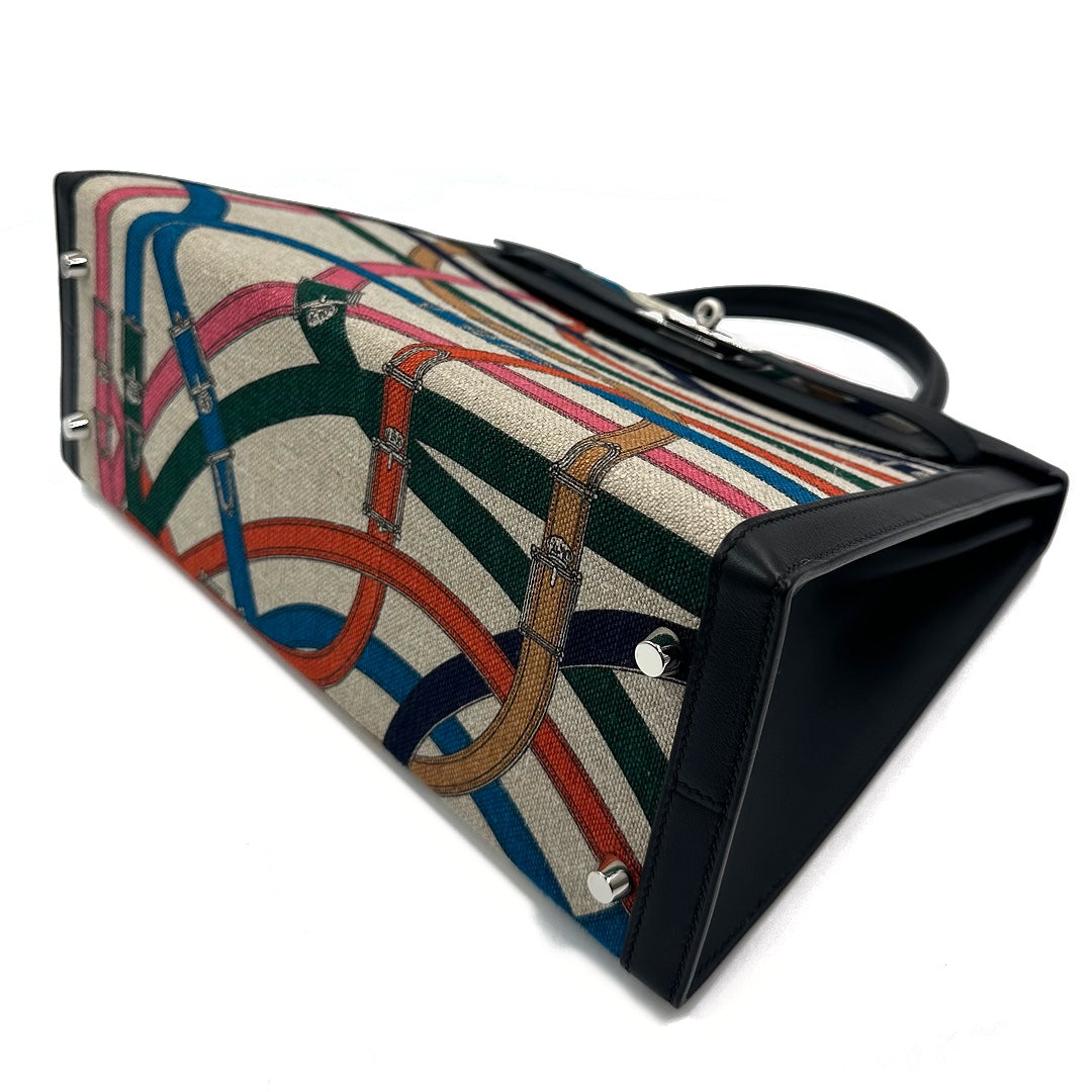 Hermès Kelly Sellier 32 Toile de Camp Cavalcadour PHW, limited edition Bag
